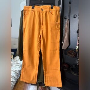 Tangerine denim cargo pants. Large.